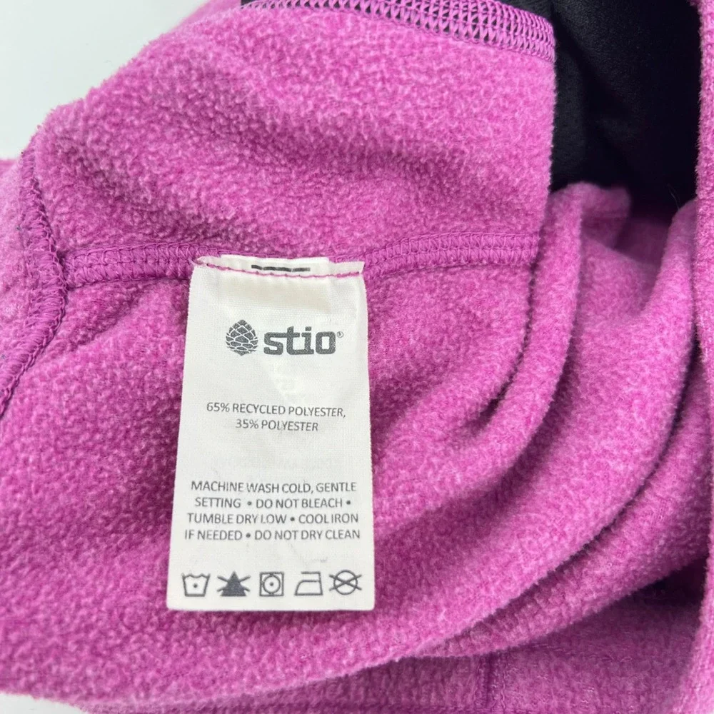 Stio Kids Magenta Pink Fleece Joggers Sweatpants Size 12 Recycled‎ Polyester